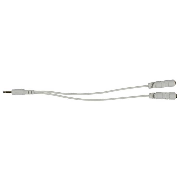 Headphone splitter white 3.5mm audio accessory - British product