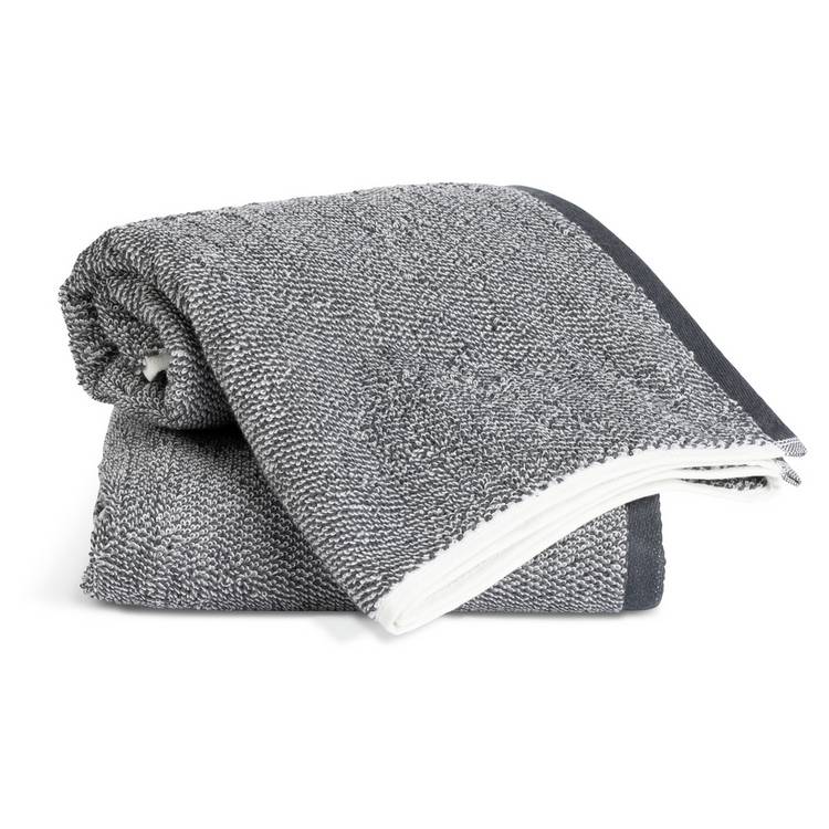 Habitat black marl hand towel 2 pack, imported from the UK