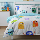 Argos Home Monsters White Kids Bedding Set - Toddler