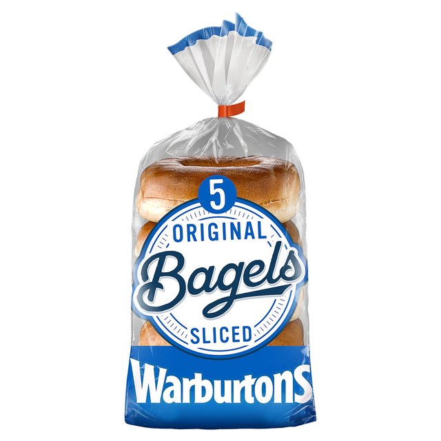 Warburtons Plain Bagels   5 per pack