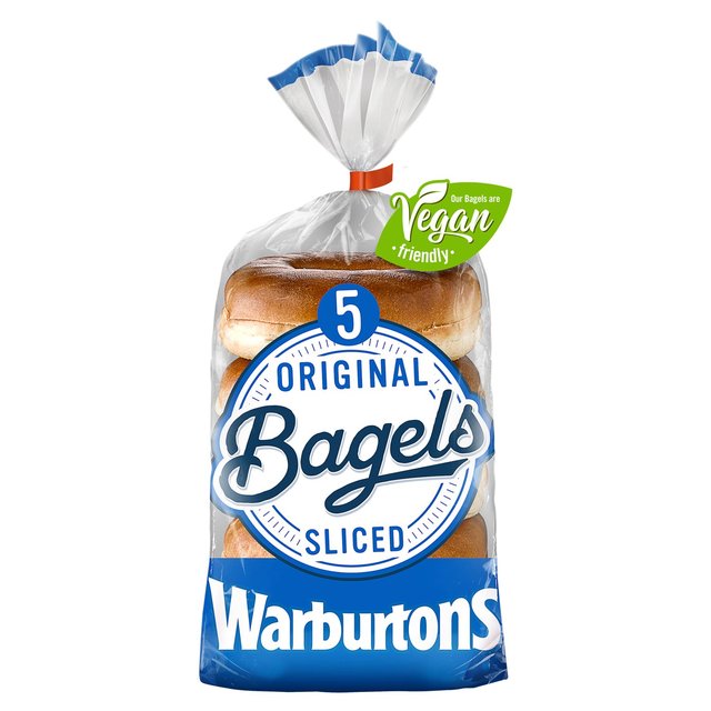 Warburtons Plain Bagels   5 per pack