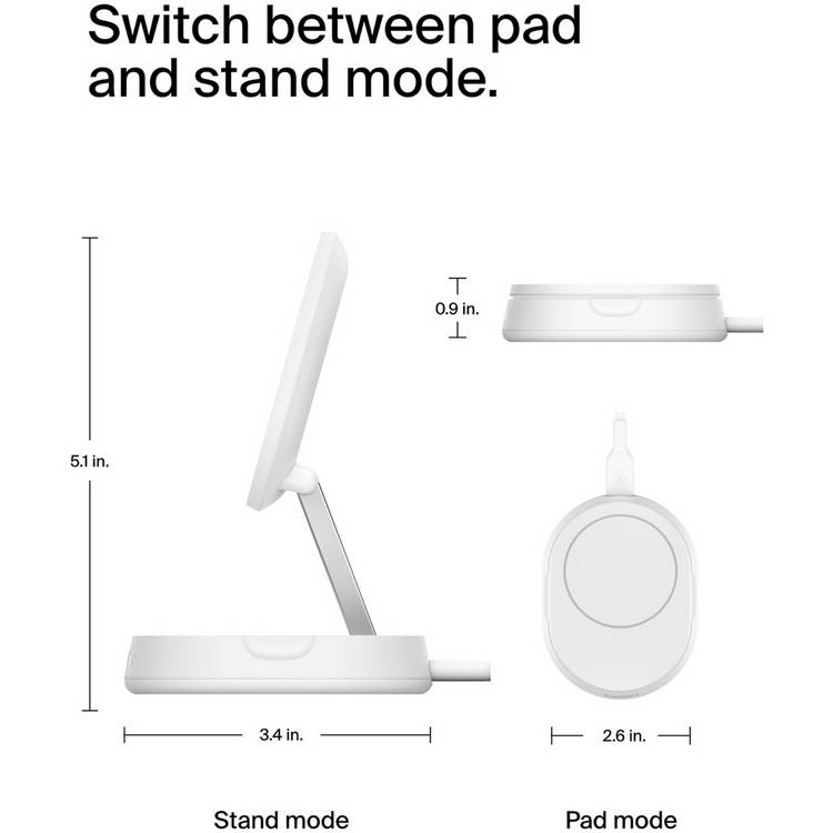 Belkin MagSafe compatible folding Qi2 wireless charger (British brand)