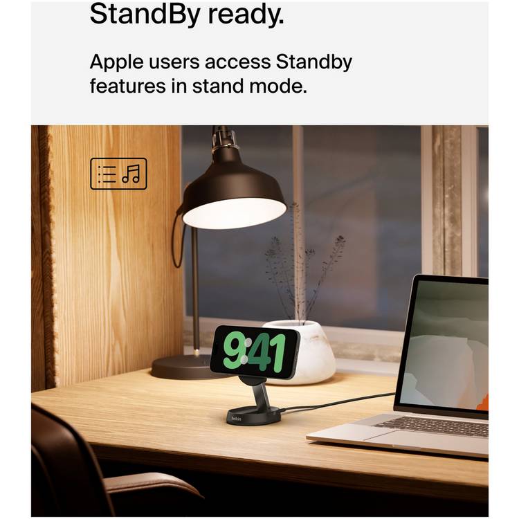 Belkin MagSafe compatible Qi2 wireless charger black - British product