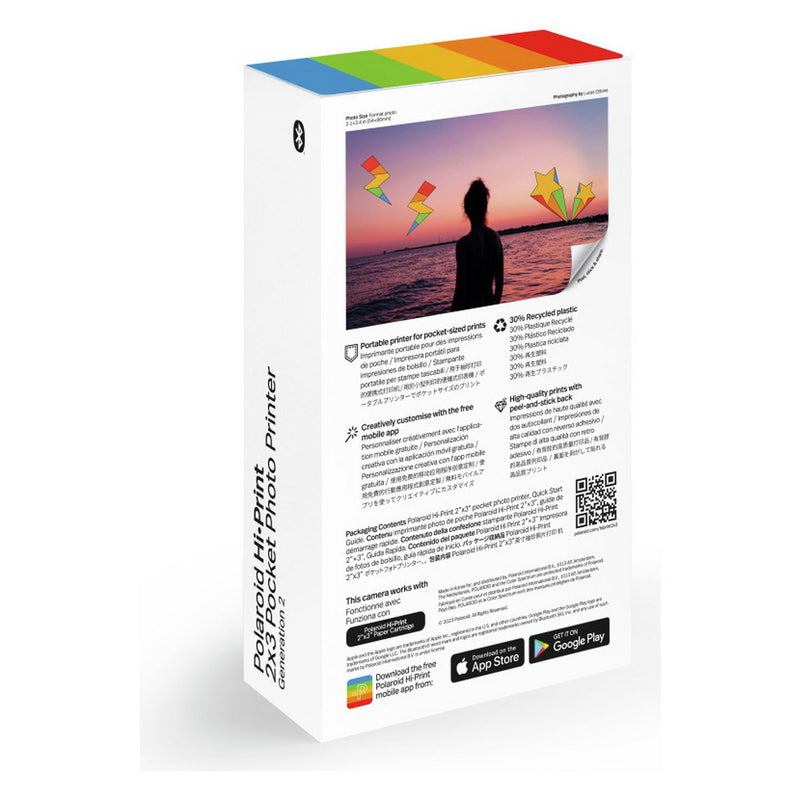 Polaroid Hi-Print 2x3 Gen 2 pocket photo printer white (British brand)