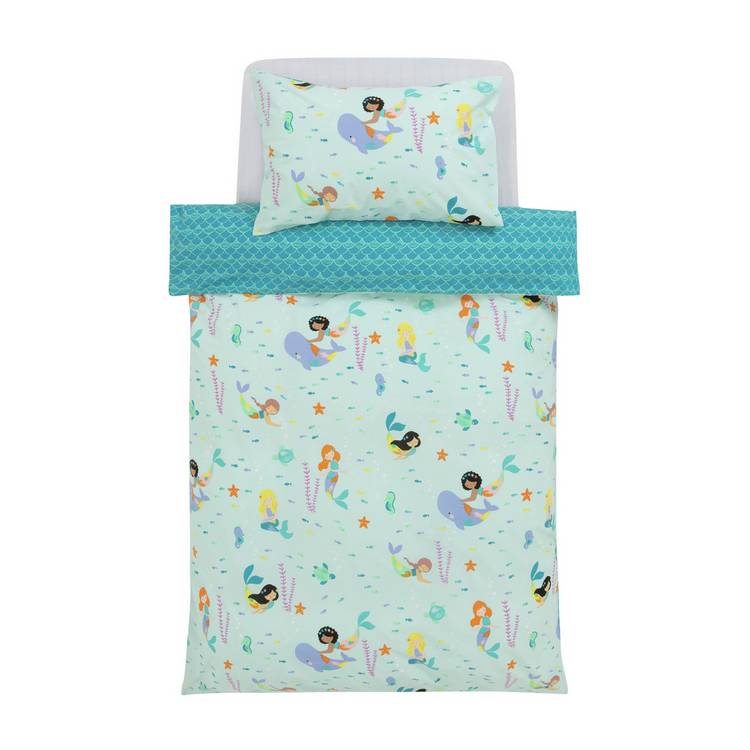 Argos Home Kids Bedding Blue Mermaids Single (British brand)