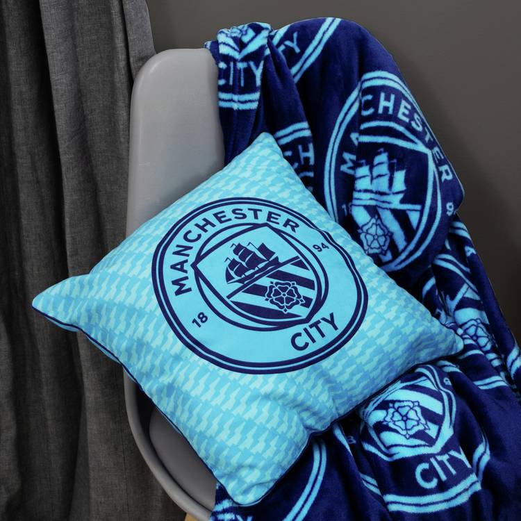 Manchester City fleece throw blue 150x100cm, imported from the UK