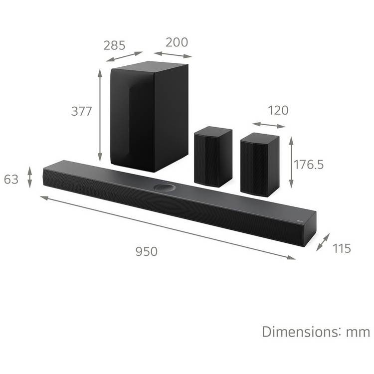 LG US70TR 5.1.1 channel soundbar system (British brand)
