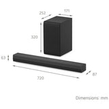 LG US40T 2.1ch Bluetooth soundbar with wireless subwoofer, imported from the UK