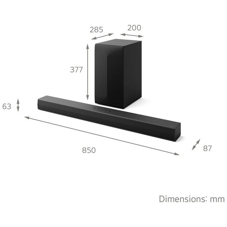 LG US60T 3.1Ch Bluetooth soundbar with wireless subwoofer - British product