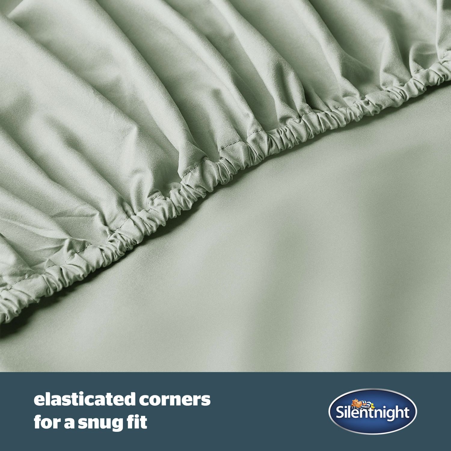 Silentnight Supersoft 28cm Sage Green Fitted Sheet - Single