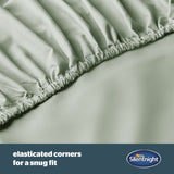 Silentnight Supersoft 28cm Sage Green Fitted Sheet - Single