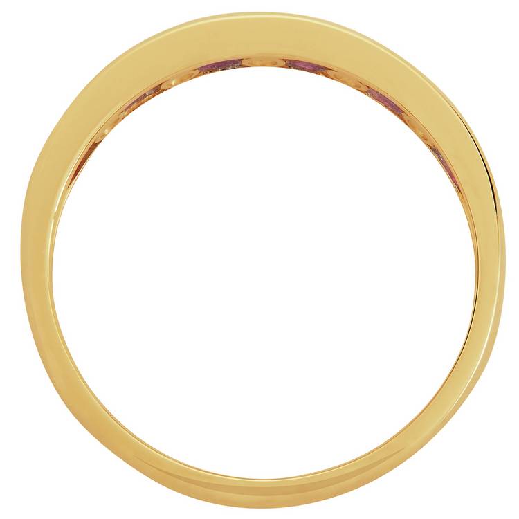 Revere 9ct gold diamond and ruby eternity ring, UK version