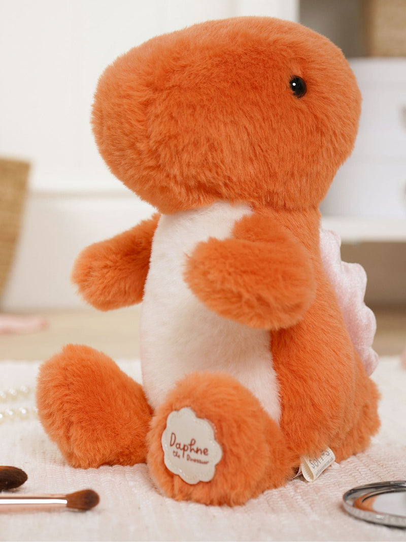 Widdop plush sitting orange dinosaur 22cm, imported from the UK