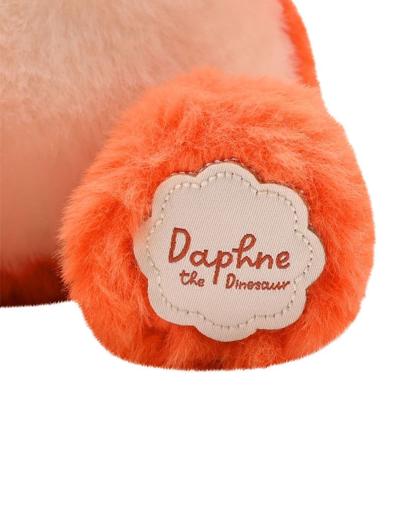 Widdop plush sitting orange dinosaur 22cm, imported from the UK