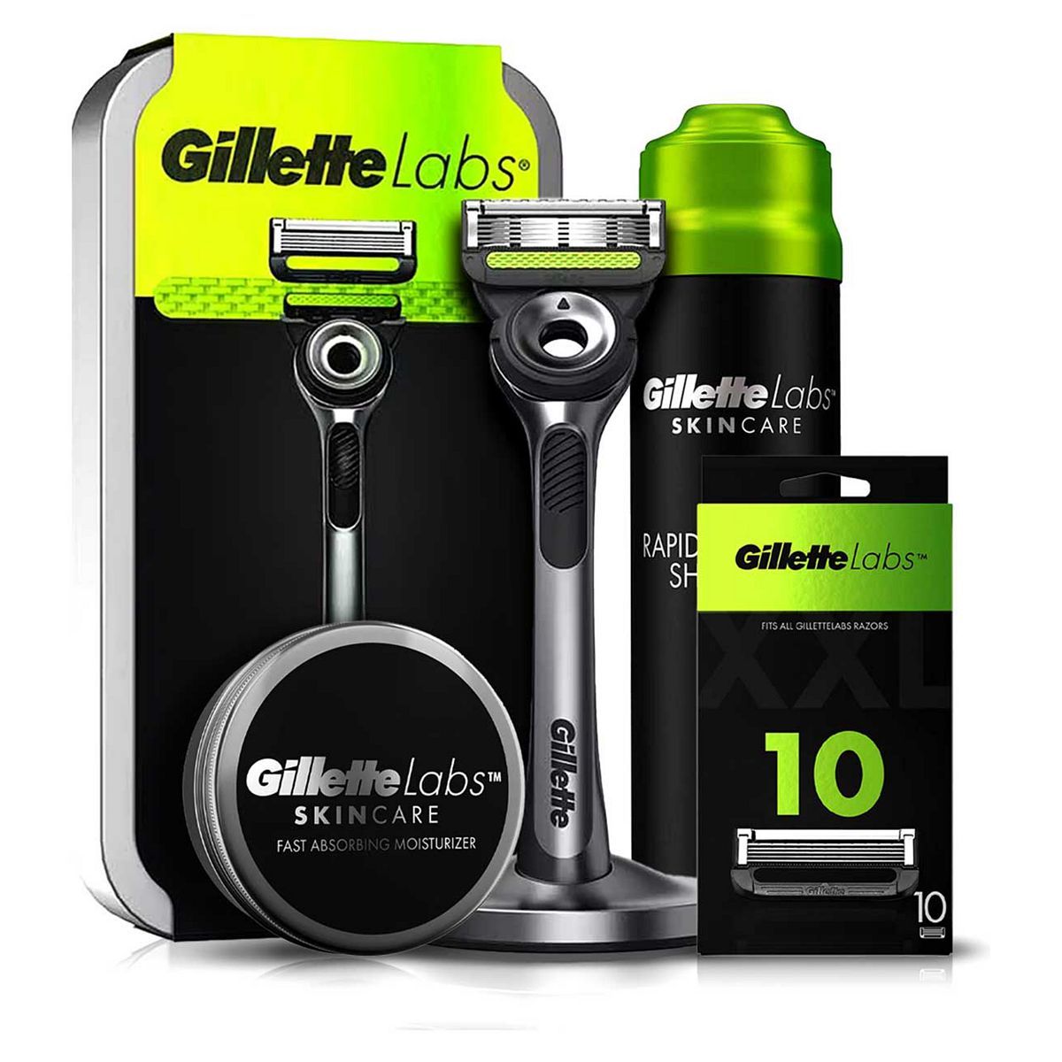 Gillette Labs Ultimate Razor with Exfoliating Bar Bundle, Travel Case & Moisturiser Men's Toiletries Boots   