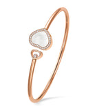 Chopard Happy Diamonds rose gold bangle with diamonds and mother-of-pearl (British brand)