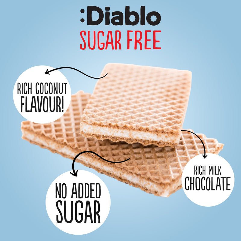 Diablo wafer thins coconut cream flavour 150g - British product