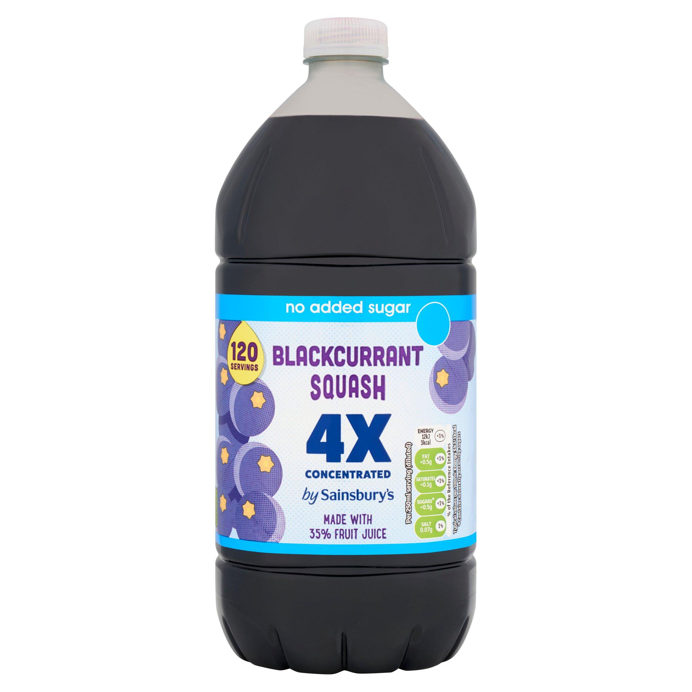 Sainsbury's Quadruple Strength Blackcurrant Squash 1.5L GOODS Sainsburys   