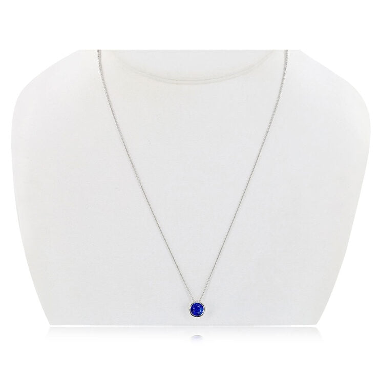 Costco round cut sapphire pendant 14ct white gold, UK version