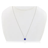 Costco round cut sapphire pendant 14ct white gold, UK version