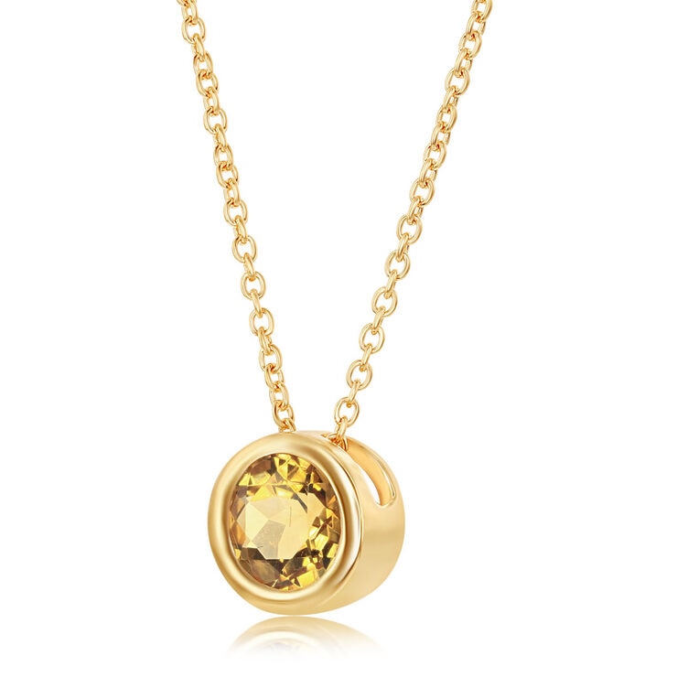 Costco citrine pendant 14ct gold 18 inch chain - British product