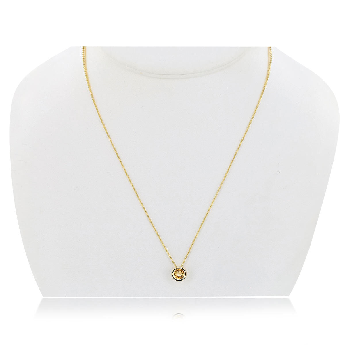 Costco citrine pendant 14ct gold 18 inch chain - British product