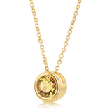 Costco citrine pendant 14ct gold 18 inch chain - British product