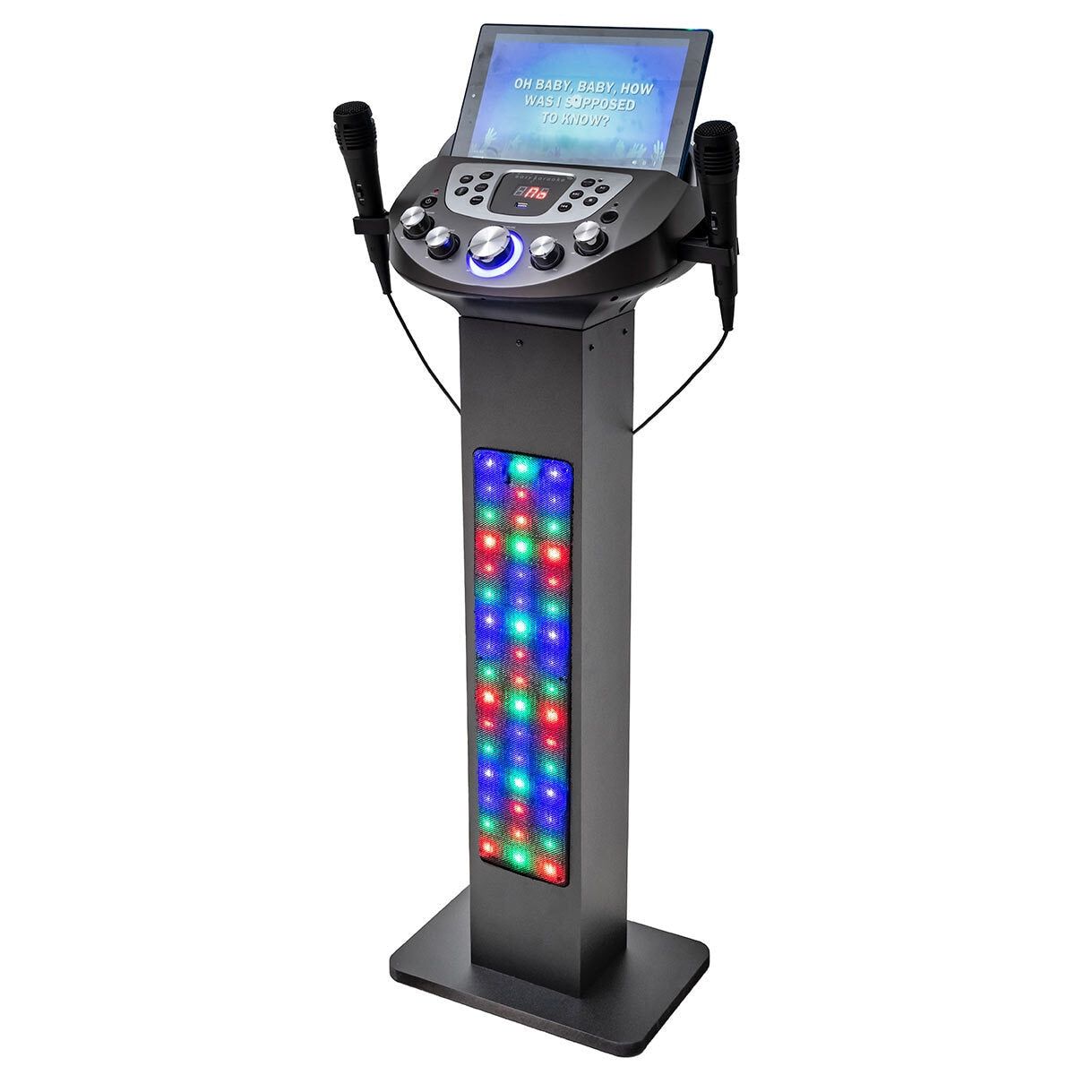 Easy Karaoke Smart Bluetooth Pedestal Karaoke System, with LED Lights, Disco Ball and Speakers, EKS828BT GOODS Costco UK