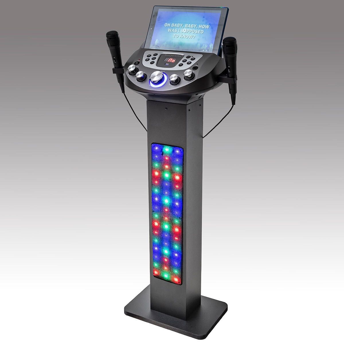 Easy Karaoke Smart Bluetooth Pedestal Karaoke System, with LED Lights, Disco Ball and Speakers, EKS828BT GOODS Costco UK