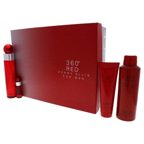 Perry Ellis 360 Red EDT and shower gel, imported from the UK