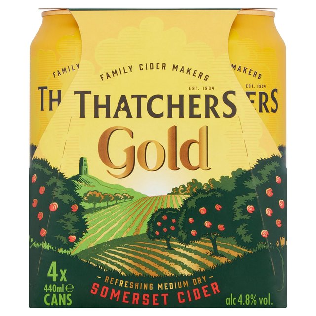 Thatchers Gold    4 x 440ml GOODS M&S   