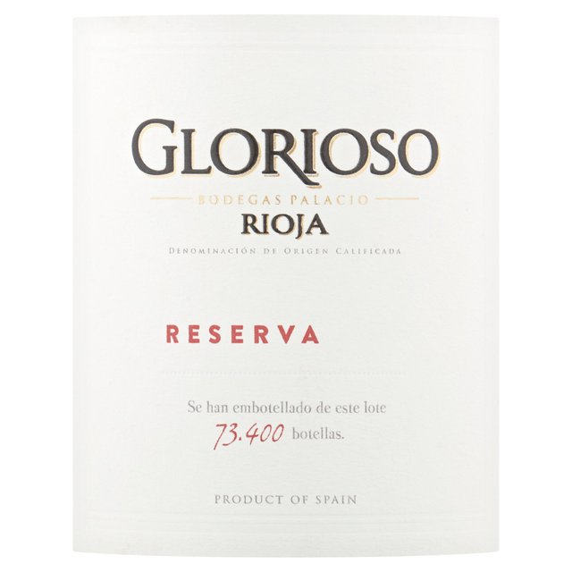 Bodegas Palacio Glorioso Rioja Reserva   75cl GOODS M&S   