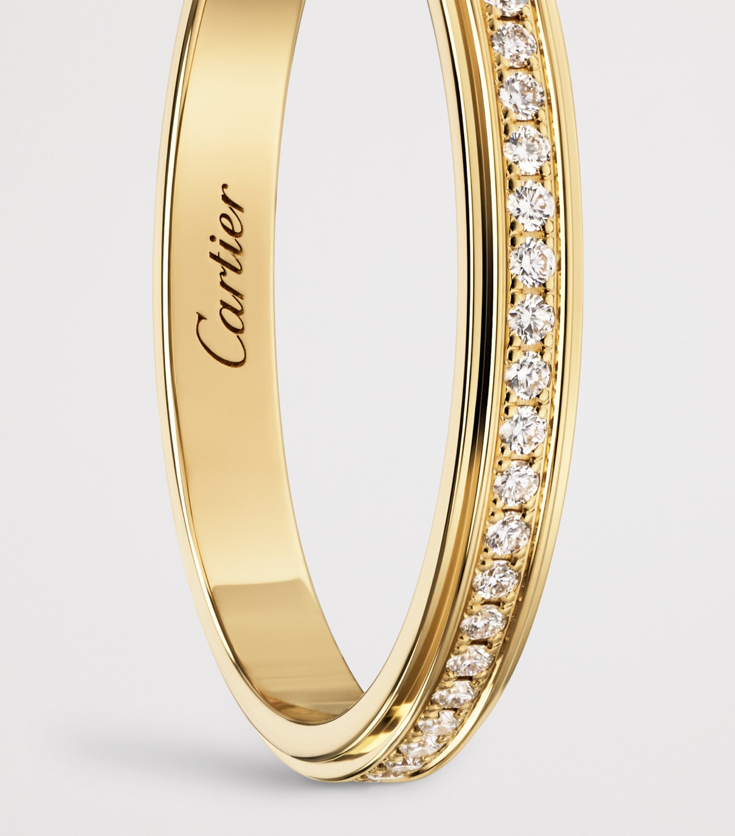 Cartier d'Amour wedding ring yellow gold 2.3mm with diamonds, UK version