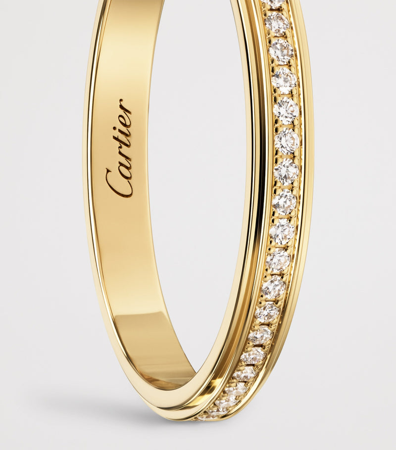 Cartier d'Amour wedding ring yellow gold 2.3mm with diamonds, UK version