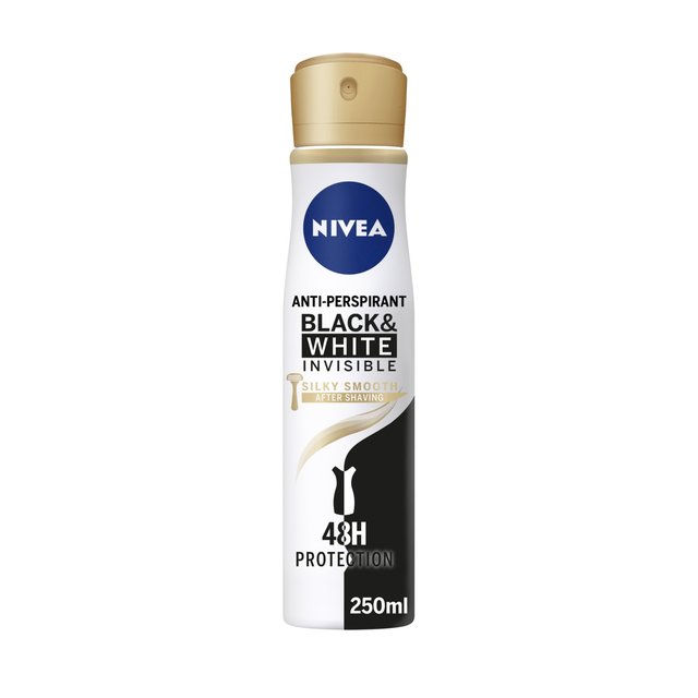 NIVEA Black & White Silky Smooth Anti-Perspirant Deodorant Spray    250ml GOODS M&S   