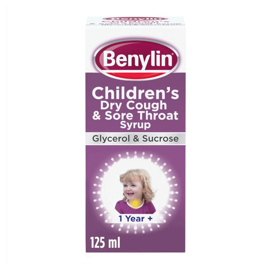Benylin Child Cough Syrup, Blackcurrant 1+ Years 125ml baby & children's healthcare Sainsburys   