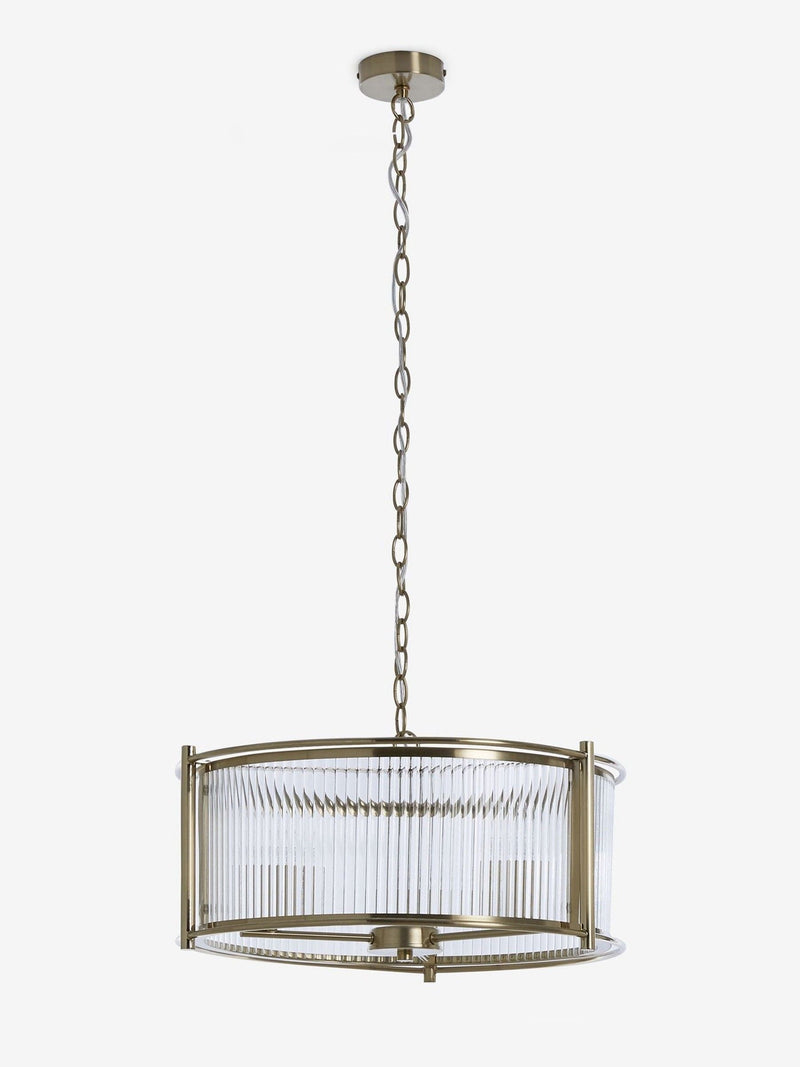 Plafonnier chandelier à 3 lumières Hertford en laiton (marque britannique)