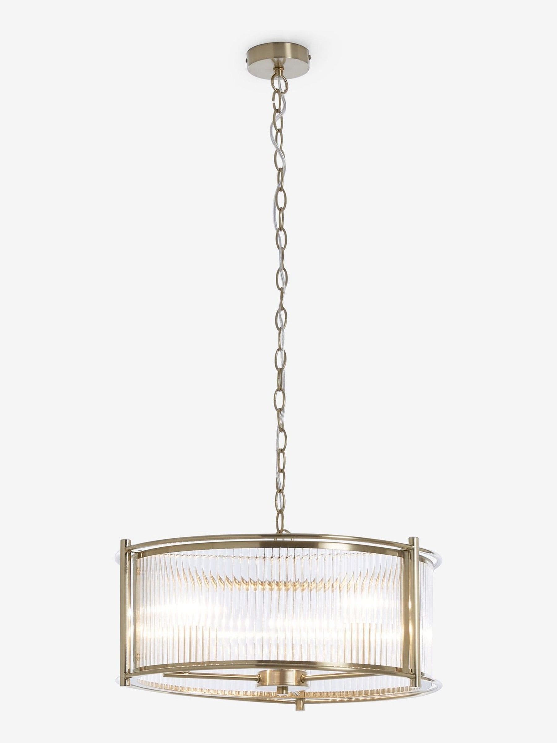 Plafonnier chandelier à 3 lumières Hertford en laiton (marque britannique)