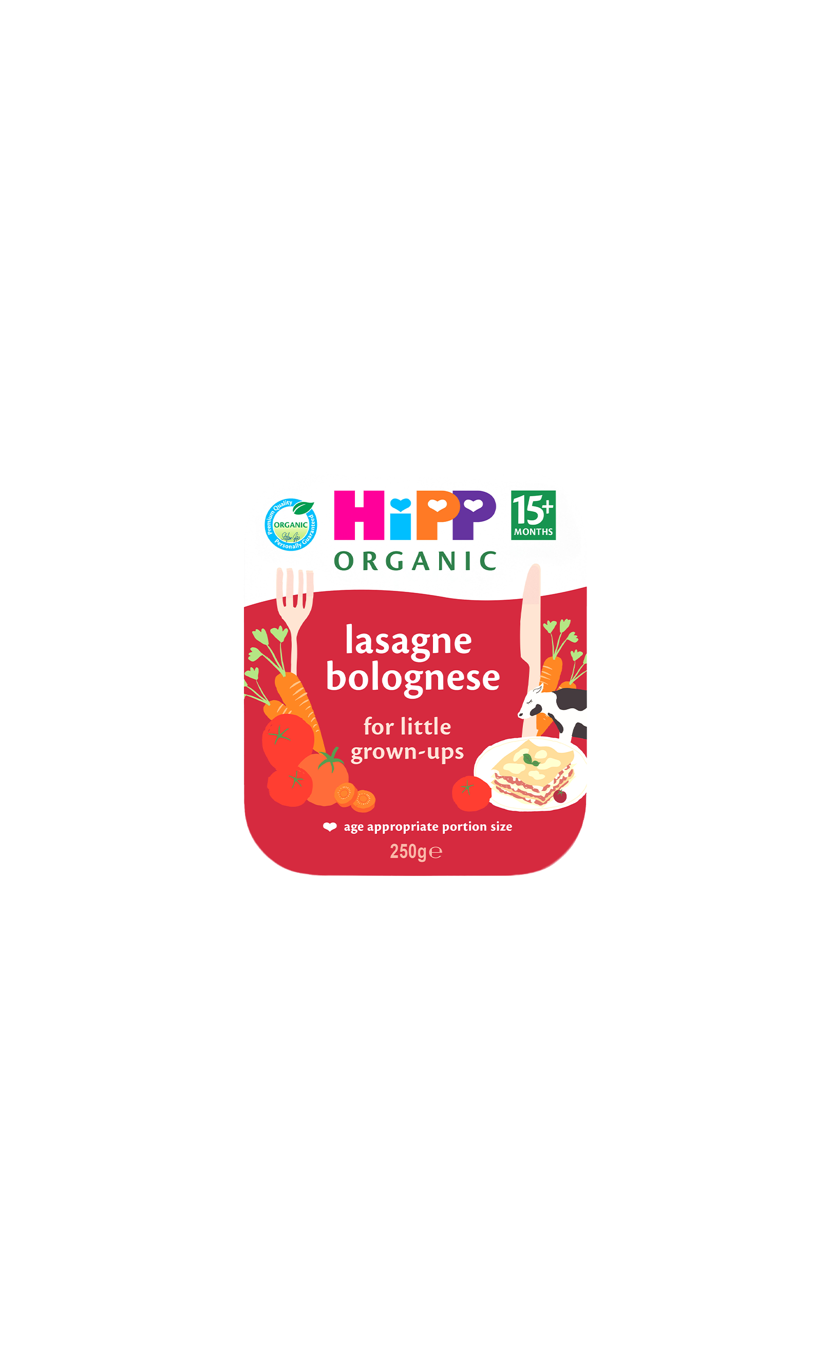Organic toddler lasagne bolognese meal 250g, imported from the UK