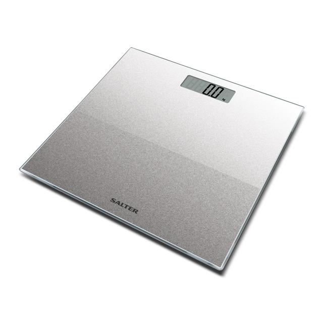 Salter Glass Electronic Bathroom Scale Silver GOODS M&S   