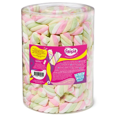 Frisia Regnbue Twister Mallows Trommel 1kg