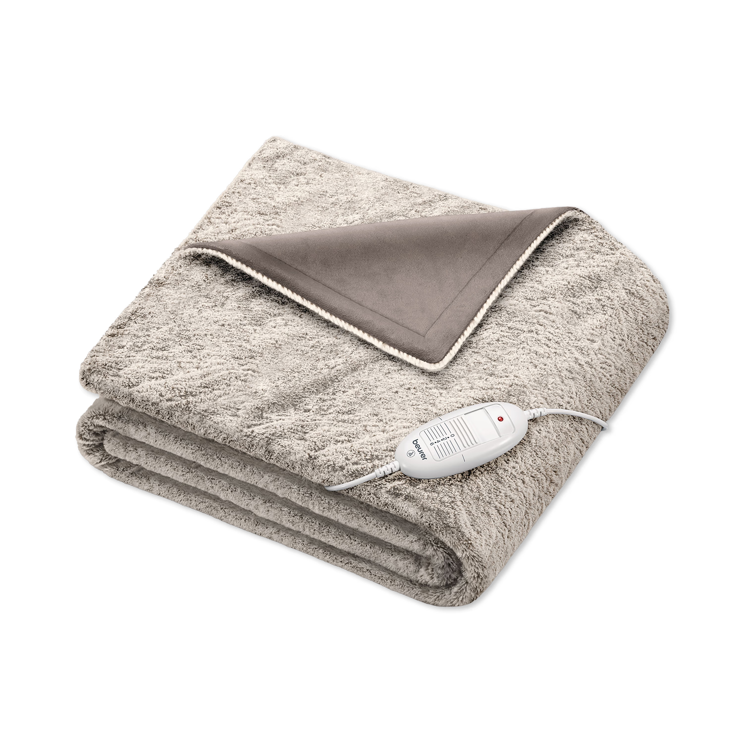 Beurer fluffy heated snuggie throw beige (British brand)