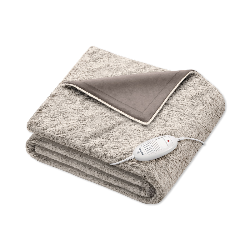 Beurer fluffy heated snuggie throw beige (British brand)