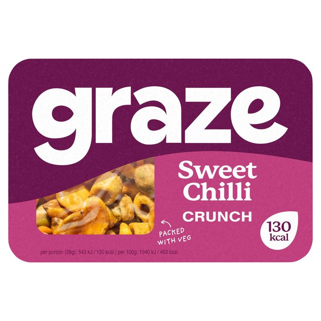 Graze Vegan Sweet Chilli Crunchy Mixed Snacks   28g