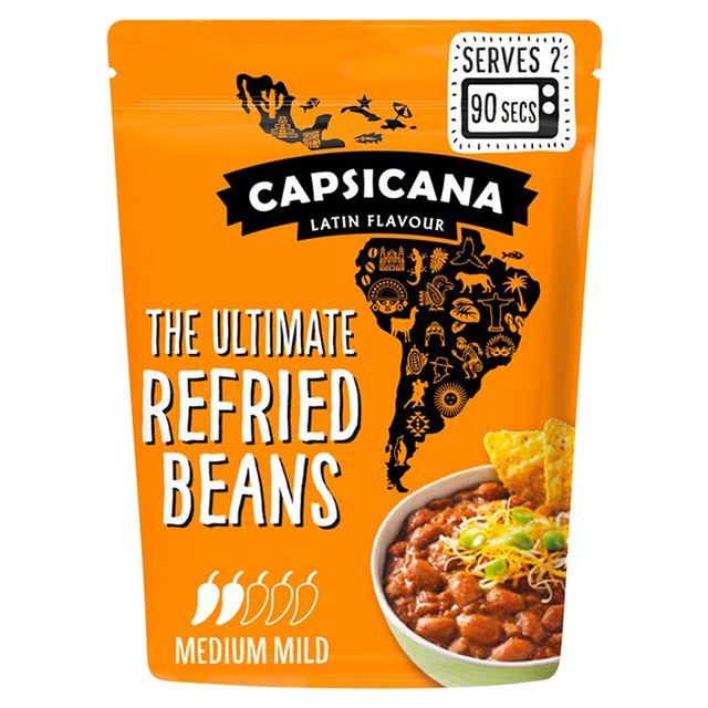 Capsicana Mexican Refried Chipotle Pinto Beans Medium/Mild   200g