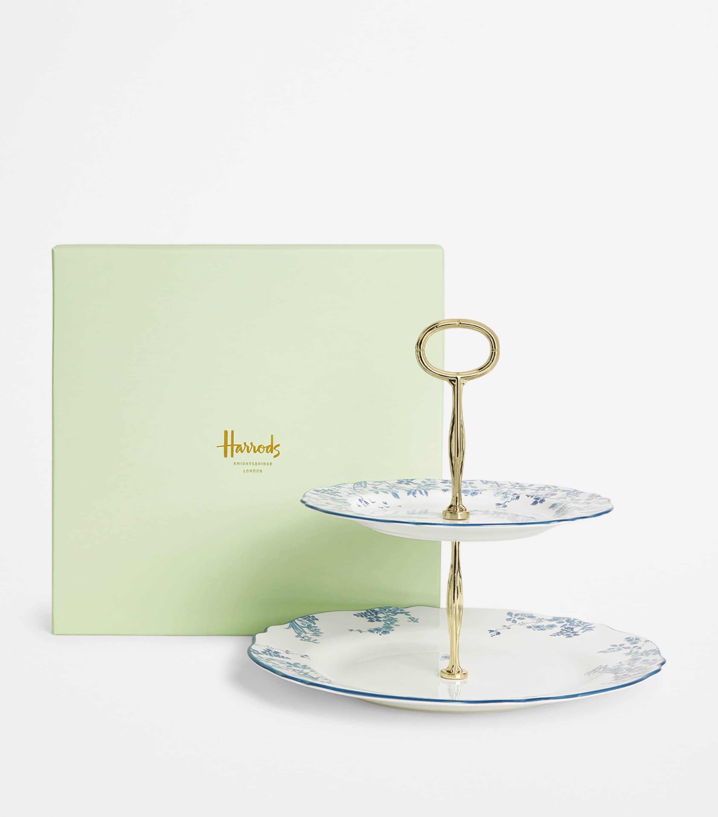 Harrods Toile two-tier cake stand, UK version