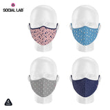 Social Lab triple layer reusable kids face masks 4 pack (British brand)