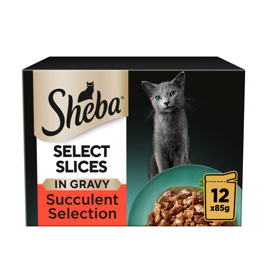 Sheba Select Slices Cat Food Pouches Succulent Selection in Gravy