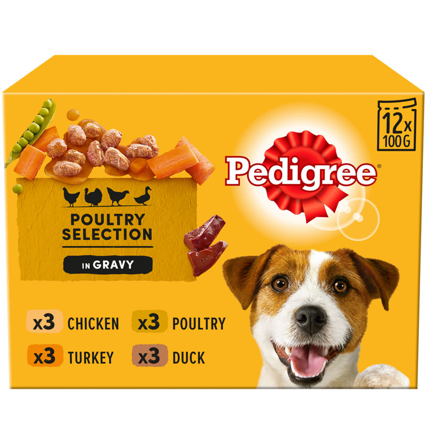 Pedigree Adult Wet Dog Food Pouches Mixed Selection in Gravy