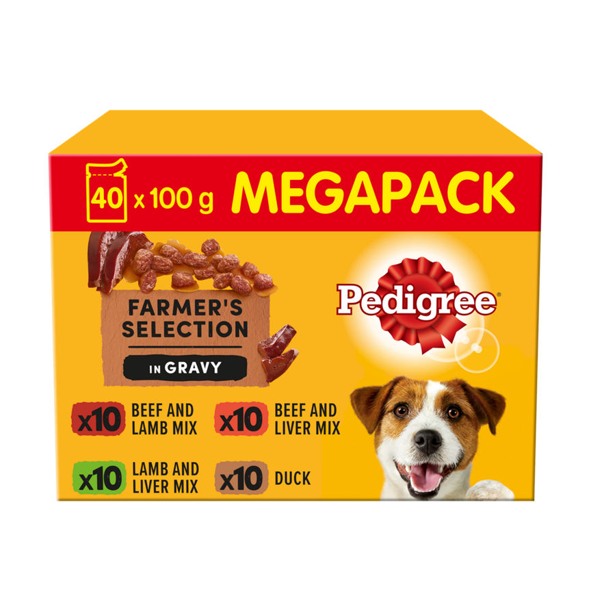 Pedigree Adult Wet Dog Food Pouches Farmers Selection in Gravy